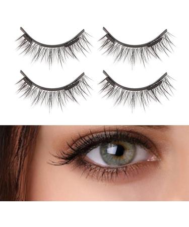 Magnetic False Eyelash Eyelashes Short Set with 2 Pairs Magnetic False Eyelashes for Parties Natural Lashes for Weddings Birthday Gifts(size:B) - Buy Online on GoSupps.com