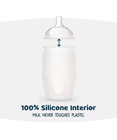 Silicone Baby Bottle with Soft Flexible Nipple - Tiny Twinkle Blossom 6 Ounce (3 Pack) for Newborn and Up - Buy Online on GoSupps.com