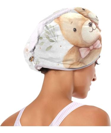 Buy Bear Plants Hair Towel 2 Pack - Super Absorbent Quick Dry Hair Turbans for Women & Girls - Ideal Hair Drying Solution - Buy Online on GoSupps.com