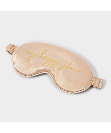 Katie Loxton My Happy Place Gold Silky Scrunchie & Eye Mask Set | Luxury 2 Piece Gift for Ultimate Relaxation - Buy Online on GoSupps.com