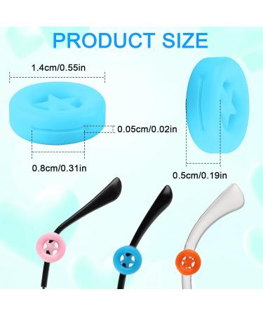 Buy 12 Pairs Silicone Anti-Slip Glasses Holders - Colorful Star Design for Kids & Adults - Soft Grooves for Myopic & Sunglasses - International Shipping Available - Buy Online on GoSupps.com
