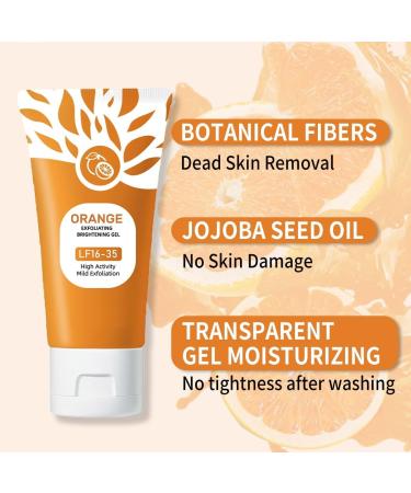 3Pcs Orange Exfoliating Gel for Face and Body Exfoliating Cleansing Gel Scrub Orange Enzymes Exfoliatings Gels Pore Peeling Scrub Deep Cleansing Moisturizing Facial Exfoliator Remove Blackheads - Buy Online on GoSupps.com