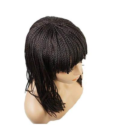 Buy 18 Inch Afro Style Braid Capless Wig - Burgundy Dark Brown Auburn Hair for Women | African American Braided Wig - Buy Online on GoSupps.com