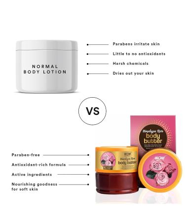 WOW Skin Science Himalayan Rose Body Butter 200ml - 6.70 Fl Oz (Pack of 1) - Buy Online on GoSupps.com