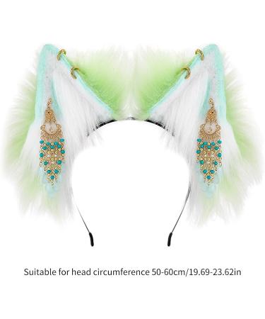 amangul Plush Ear Headband Retro Ethnic Tassels Pendant Hair Hoop Anime Cosplay Costume Halloween Party Hair Accessories - Buy Online on GoSupps.com