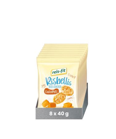 reis-fit Risbellis sweet rice crackers healthy rice snack with caramel flavour (8x40g) - Buy Online on GoSupps.com