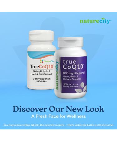True-CoQ10 Ubiquinol 100mg - Highly Absorbable Heart & Brain Energy Supplement | Kaneka QH CoQ10 (30 Soft Gels - Buy Online on GoSupps.com
