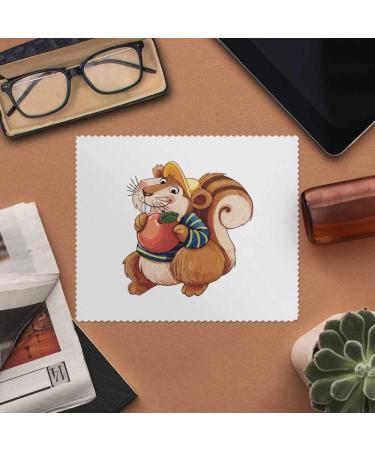 Buy 2 x 'Squirrel & Apple' Microfiber Lens/Glasses Cloths - Perfect for Eyeglasses & Screens - International Shipping Available - Buy Online on GoSupps.com