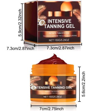 Bploar Intensive tanning gel tanning cream for the sun waterproof for longlasting tanning fast tanning selftanning gel for face and body 150 g - Buy Online on GoSupps.com