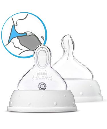 NUK First Choice+ 300ml Baby Bottle with Silicone Teat - Pack of 2 (Black) | Premium Quality for Safe Feeding - Buy Online on GoSupps.com