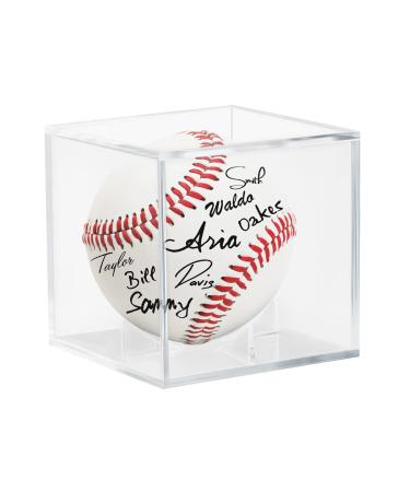 Baseball Display Case Acrylic Cube - UV Protected Acrylic Baseball Holder, Display Case for Autographed Baseball, Tennis Ball, Golf Ball, Billiard Ball, Memorabilia Display Cases 1