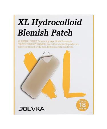 JOLVKA Large Pimple Patch 18 Strips (XL) Hydrocolloid Blemishes Patch Spot Dots Pimple Stickers 18 Count (Pack of 1)