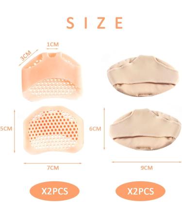 Buy 2 Pairs of Foot Pain Relief Insoles with Forefoot Cushions - Cotton & Silicone Pads for Bunion Relief - International Shipping - Buy Online on GoSupps.com
