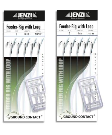 Set: 2 packs of a total of 10 pieces of Method Feeder from Jenzi - Author/Rig Hook Size 6 or 8 +Free Petri Heil!Sticker hook size 8
