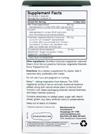 Detox 60 Veg Capsules - Natural Body Cleanse Supplement - Buy Online on GoSupps.com