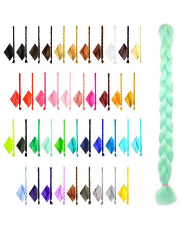 Mybraids 1-colored Premium Braid Hair 2m long for Rasta braids Dreads Crochet Twist Box Braids Cornrows Kunsthaar Extensions Lichten Braise Hairstyles (25-Away MINT)