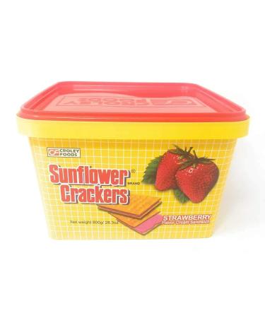 Croley Foods Sunflower Crackers Strawberry Flavored, Net Wt 800g (28.3oz) Strawberry 1.76 Pound (Pack of 1)