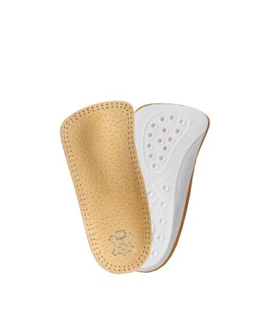 Kaps Carmen  Orthotic 3/4 Leather Insoles Toe-Free with Longitudinal and Metatarsal Arch Support (Men/US 12) Men / US 12 / 45 EUR