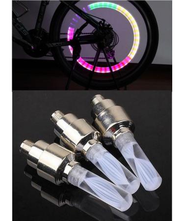 Dkiigame 10 Pack LED Flash Tyre Wheel Valve Cap Light for Car Bike Bicycle - Red, Yellow, Blue, Green, Colorful - Buy Online on GoSupps.com