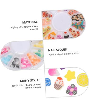 minkissy 56 Boxes Soft Pottery Nail Diy Scrapbook Cane Accessories Hair Bow Resin Polymer Slices Manicure Decor Resin Flat Back Button Flower Clay Fruit Polymer Clay Patch Sticker 3d - Buy Online on GoSupps.com