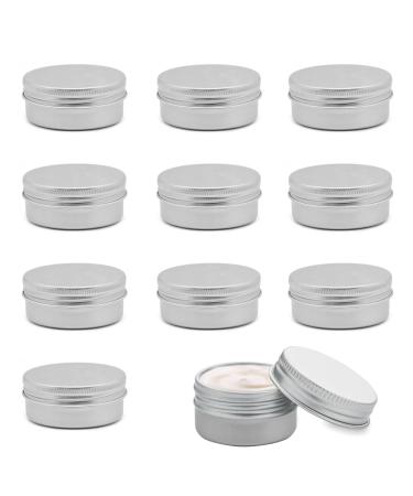 10 stucco aluminum empty jar 10g round travel cream can with cremed boxes creamed boxes for filling mini cans with lid put on ointment for lip balm lotion cream masks mini candles cosmetics - silver