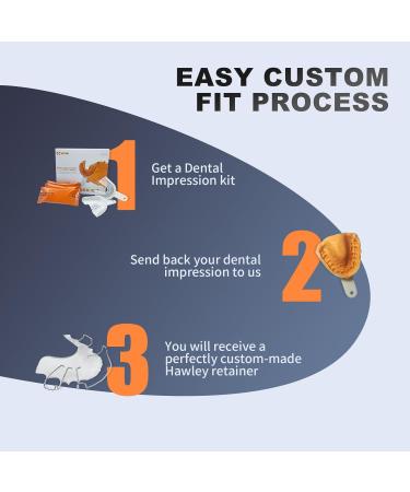 2 Hawley Retainer for Custom Teeth Retention Custom-Fit Two Retainers for Upper and Lower Teeth - Comfortable and Durable White - Buy Online on GoSupps.com