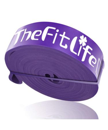 TheFitLife Resistance Pull Up Bands - Pull-Up Assist Exercise Bands Long Workout Loop Bands for Body Stretching Powerlifting Fitness Training Bonus Carrying Bag and Workout Guide Purple