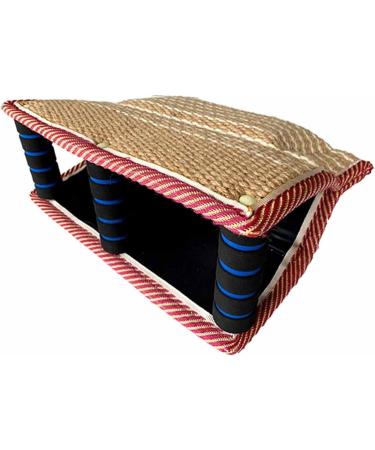 Dog Bite Pillow - Jute Wedge Tug Toy Training Sleeves Safe Biting Pad with 3 Comfortable & Strong Handles for K9 Schutzhund Work Dog Young Dogs Puppy Playing Training - Buy Online on GoSupps.com