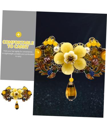 Housoutil Hairpin Hair Barrettes Hair Clip Hair Pin Hair Claw Clips for Women Wedding Hair Accessories for Women Flower Ponytail Barrette Vintage Hair Barrette Spring Hair Barrette - Buy Online on GoSupps.com