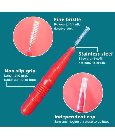50 Pieces Interdental Brushes & Silicone Toothbrushes - Oral Hygiene Tools with Covers - Disposable Non-Slip Dental Floss & Toothpicks for Effective Cleaning - Buy Online on GoSupps.com