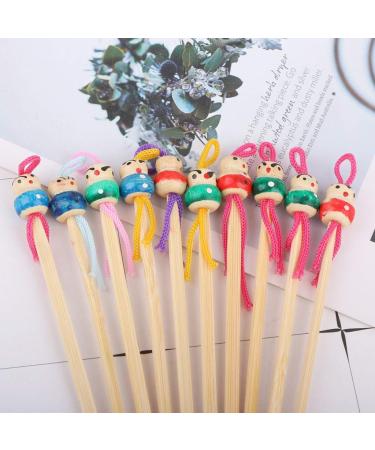 10 Count Wooden Bamboo Ear Cleaner Ear Pick Cute Chinese for Doll Wood Ear Pick Ear Wax Remover Cleaning Tool for Ear Ca Ear Cleaner - Buy Online on GoSupps.com