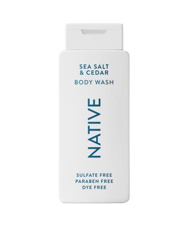 Native Body Wash Contains Naturally Derived Ingredients | For Women & Men Sulfate Paraben & Dye Free Leaving Skin Soft and Hydrating | Sea Salt & Cedar 18 oz Sea Salt & Cedar 18 Fl Oz (Pack of 1)