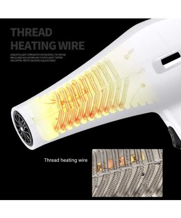 2000W Hair Dryer with Air Nozzle Powerful Hairdryer Fast Drying Blow Hair-Dryer AC Motor 2 Speed and 3 Heat Cold Shot Button 3.0m Long Cable Light Quiet for Home and Salon Women Men Small Gift - Buy Online on GoSupps.com