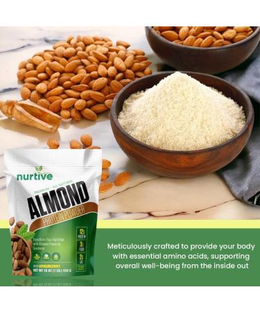 Almond Protein Powder | Antioxidant-Rich Gluten Free Non-GMO | Plant-Based Nutritional Boost for Smoothies & Baking - 20 Servings (16 oz - Buy Online on GoSupps.com