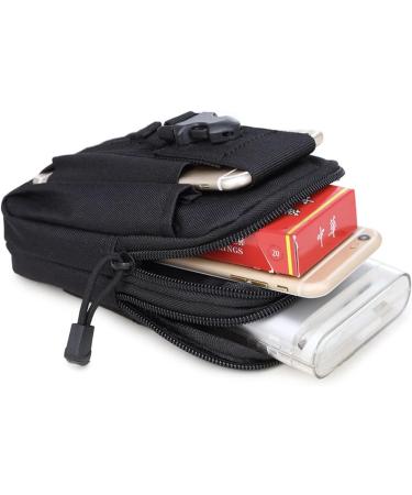 ZhaoCo Tactical Waist Bags | Nylon Military MOLLE EDC Cell Phone Pouch for Camping Hiking & Travel - Black - Buy Online on GoSupps.com