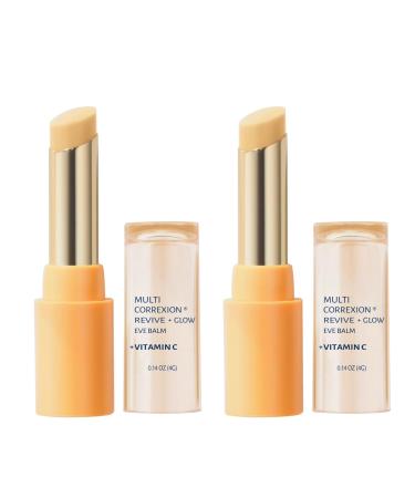 YFKEJI Revive Glow Vitamin C Eye Balm - Hydrating Eye Cream - Glow Eye Balm Stick Brightening and Reducing Dark Circle Reduces Puffiness 2PC