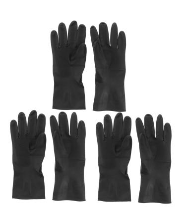 minkissy 6 Pairs Hair Salon Gloves Medium Black Hair Dye Gloves Mens Tool Belt Hairdressing Supplies Hair Coloring Rainbow Classroom Decor Reusable Dye Gloves Hair Man Particles Emulsion