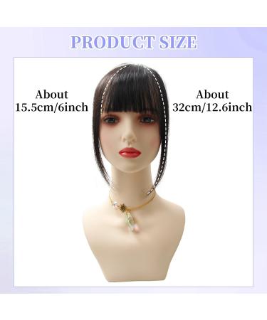 Real Human Hair Clip in Bangs Extensions - Natural Black Fringe with Temples - Buy Online on GoSupps.com