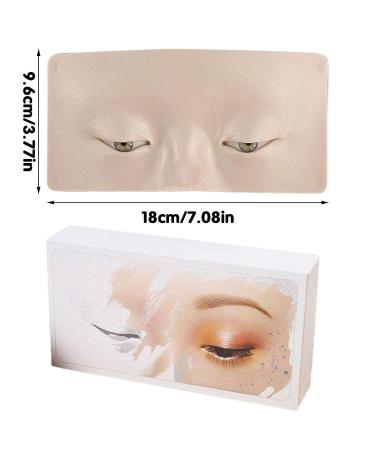 Silicone Makeup Practice Face Board for Beginners - Professional Eyebrow and Eye Training Tool (White) - Buy Online on GoSupps.com