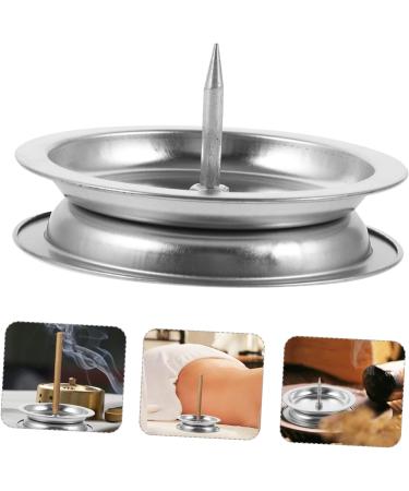 Frcolor Moxibustion Stick Holder Set - 2 Stainless Steel Bases for Moxa Sticks & Incense - Durable & Efficient Heat Distribution - Buy Online on GoSupps.com