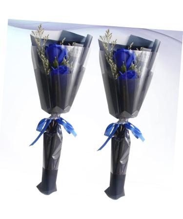 HOMSFOU 6 Pcs Wedding Rose Never Wither Flower Rose Flower Soap Gift Everlasting Flower Graduation Flower Bouquet Carnation Scented Rose Bouquet Roses Bouquet Flowers Preserved Flower Bluex3pcs 34x12x6cmx3pcs - Buy Online on GoSupps.com