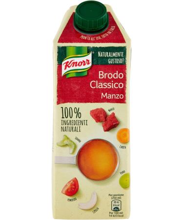 Knorr Brodo Manzo beef broth liquid 100% natural ingredients gluten free brik 750ml