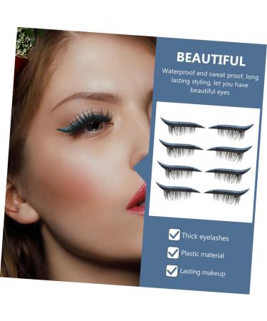 Housoutil Sticker Eyeliner 28 Pairs Glitter Eyeliner Decor Eyeliner Decal Strips Tape Eye Line Stickers Cosmetics With Wings 1 count (Pack of 1) As Shown 1 - Buy Online on GoSupps.com