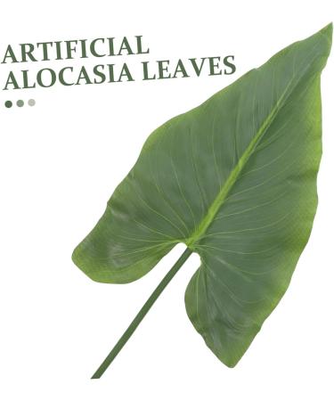 2pcs Imitation Plants Decor Artificial Plants Simulation Alocasia Leaves Simulated Leaves Wedding Fake Leaves Fake Leaves for Wedding Bouquets Fake Tropical Plants Medium Leaf - Buy Online on GoSupps.com
