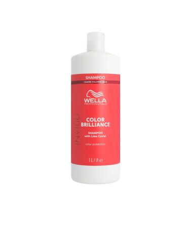Wella Professionals Invigo Color Brilliance Shampoo Coarse-gloss shampoo for thick colored hair-mild care with vitamin E and low pH value-1 L shampoo 1l - Buy Online on GoSupps.com