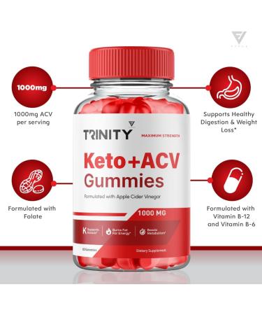 Trinity Keto ACV Gummies: Advanced Shark AC Tank Apple Cider Vinegar Supplement - Buy Online on GoSupps.com