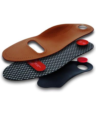 Orthotic Shoe Insoles Inserts - Tacco Gel-Deluxe | Arch Support Footbed with Bunion & Heel Gel Pads | Eco-Friendly Leather | Made in Germany (Size 45 EUR/US M12) - Buy Online on GoSupps.com