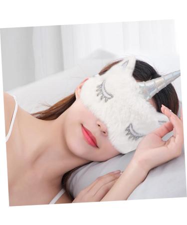 FRCOLOR Unicorn Eye Patch - 2pcs White Plush Sleep Stickers for Restful Eyes | International Shipping Available - Buy Online on GoSupps.com
