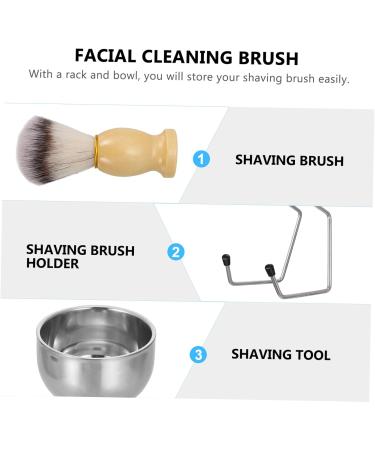 Premium Stainless Steel Shaving Brush Set for Men - 11.2x8.1cm | Metal Cleaning Brush | Available in Various Colors - Buy Online on GoSupps.com