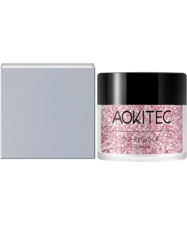 Aokitec 28g Shining Pink Nail Dipping Powder - French Powder Pro Collection for DIY Manicure - Long-Lasting & Odor-Free Formula - Buy Online on GoSupps.com